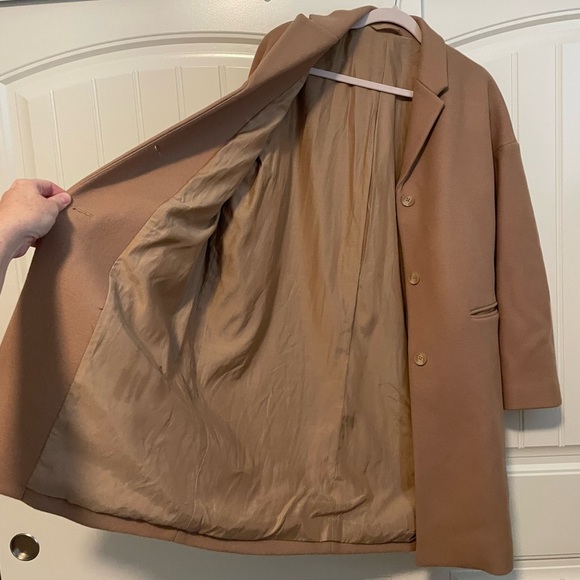 Everlane the Cacoon Wool dressy tan coat size 6 - Picture 9 of 10